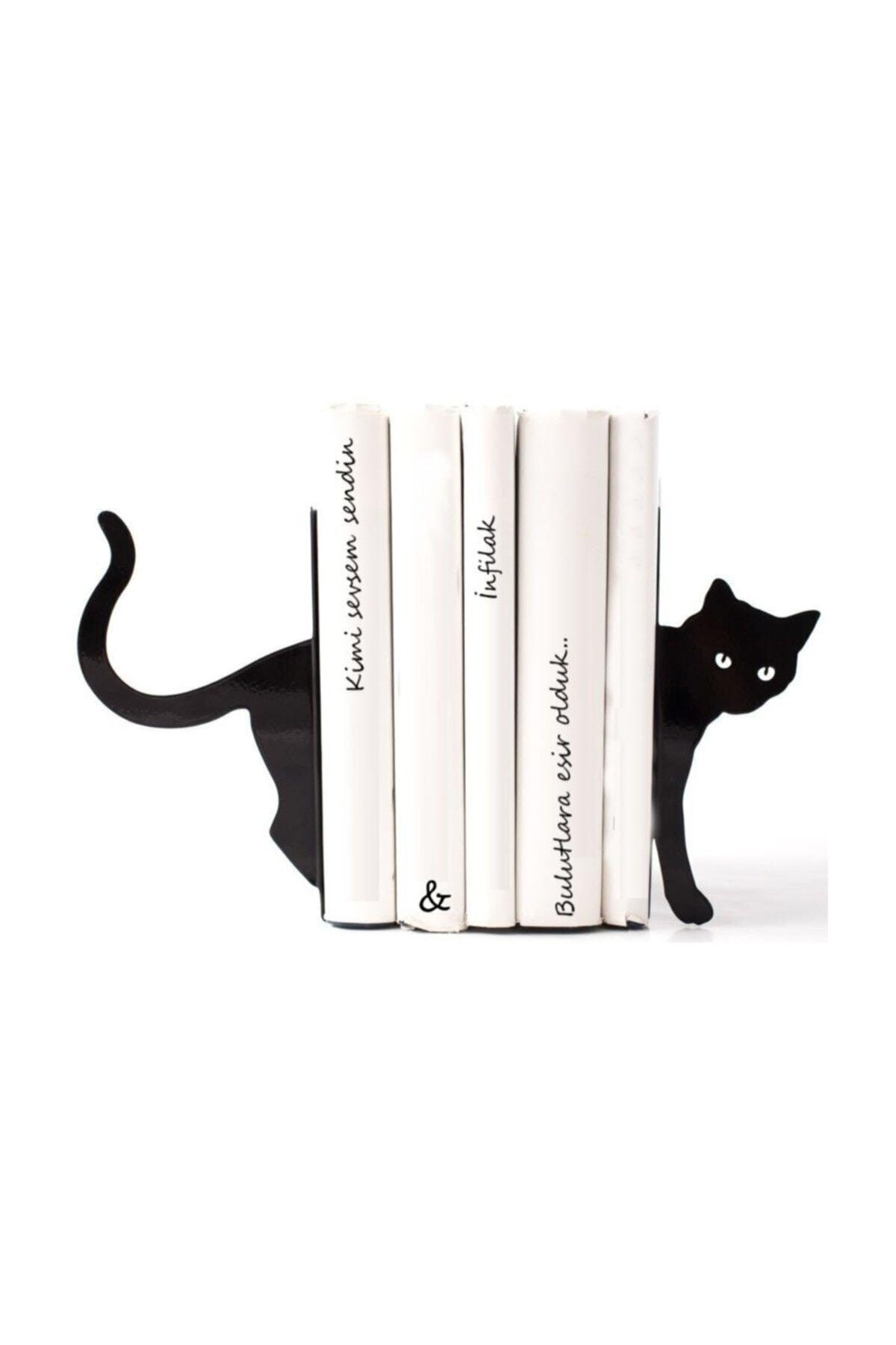 Black Cat Figured Decorative Metal Book Holder, Book Support - Swordslife
