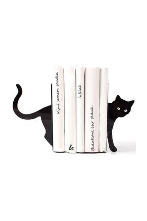 Black Cat Figured Decorative Metal Book Holder, Book Support - Swordslife