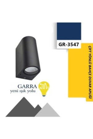 Black Bidirectional Wall Sconce Ip65 Indoor And Outdoor Garden Lighting - Swordslife