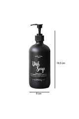 Black Glass Dish Soap Bottle - 500 Ml (dish Wash) - Swordslife