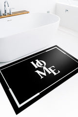 Black Home Written Doormat Set - 50x60 cm and 60x100 cm 2 pcs - Swordslife