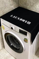 Black Laundry Embroidered Washing Machine Cover - Swordslife