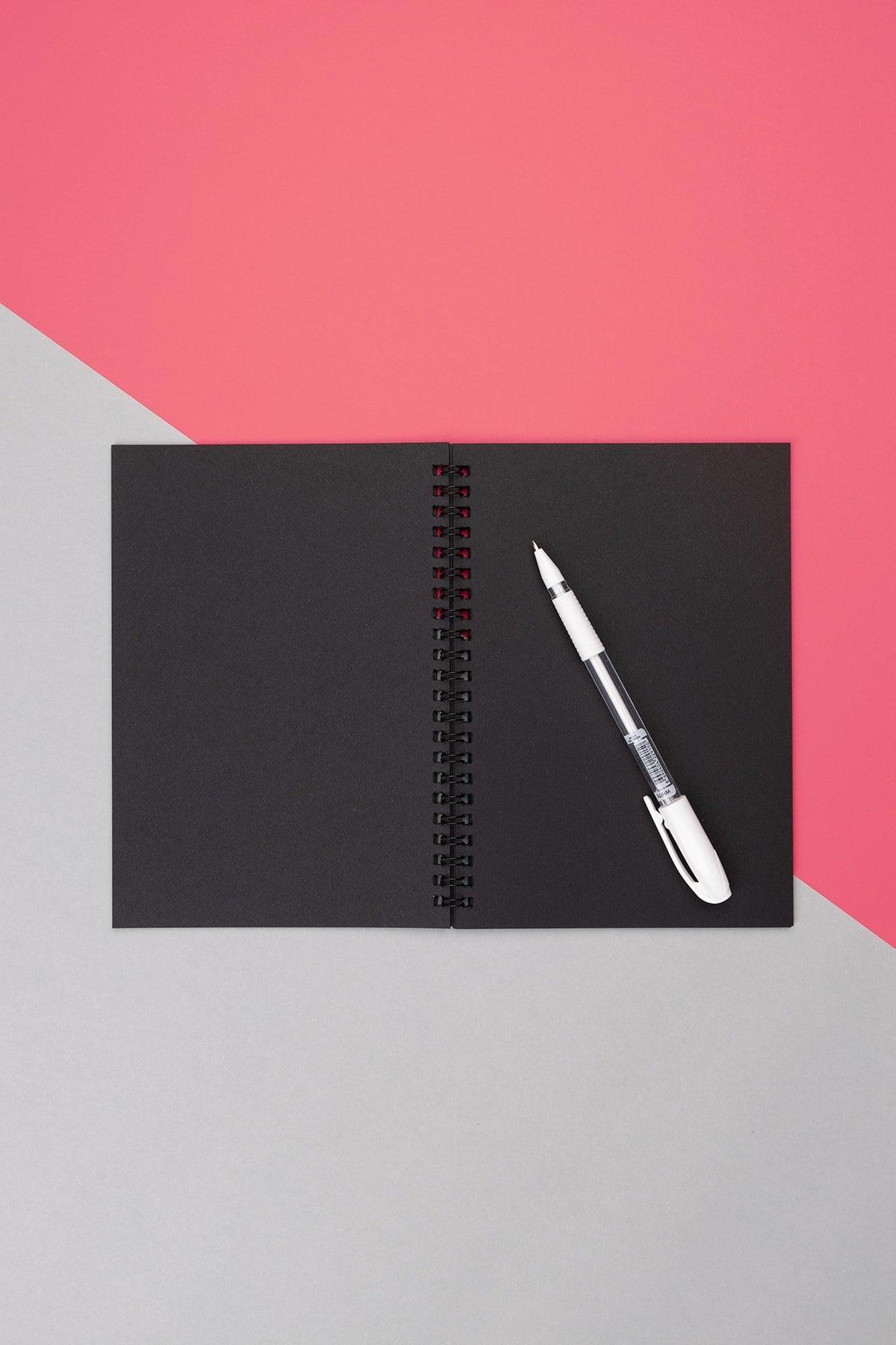 Black Leaf Quality Spiral Notebook 40