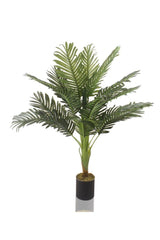 Artificial 90 cm Areca Tree in Black Metal Pot - Swordslife