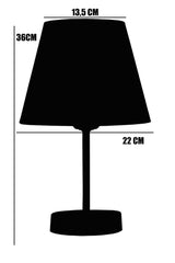 Black Modern Bedroom Lampshade Black Standing Table Lamp - Swordslife