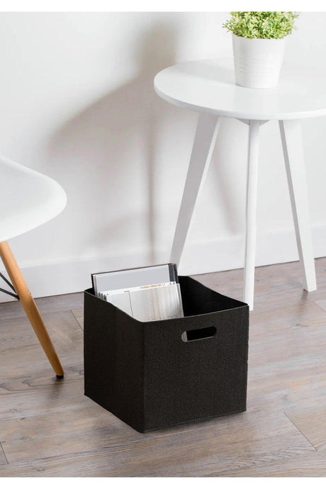 Black Multi-Purpose Felt Organizer Basket Wardrobe