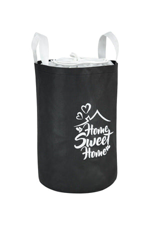 Black Portable Printed Laundry Basket - Swordslife