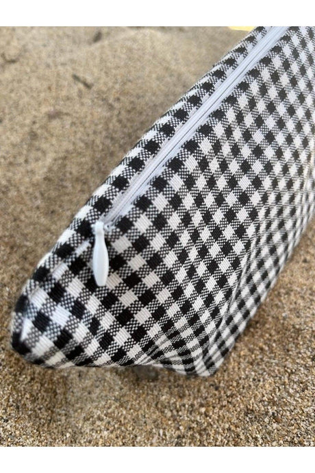 Black Gingham Washable Zipper Single