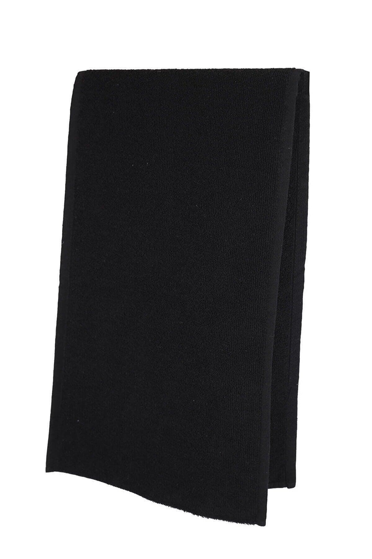 Black Sports Fitness Towel 30x100 Cm 100%