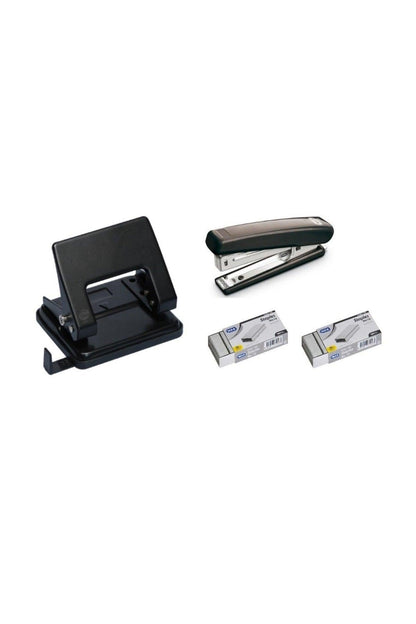 Black Stapler And Punch Set (20 Pages)