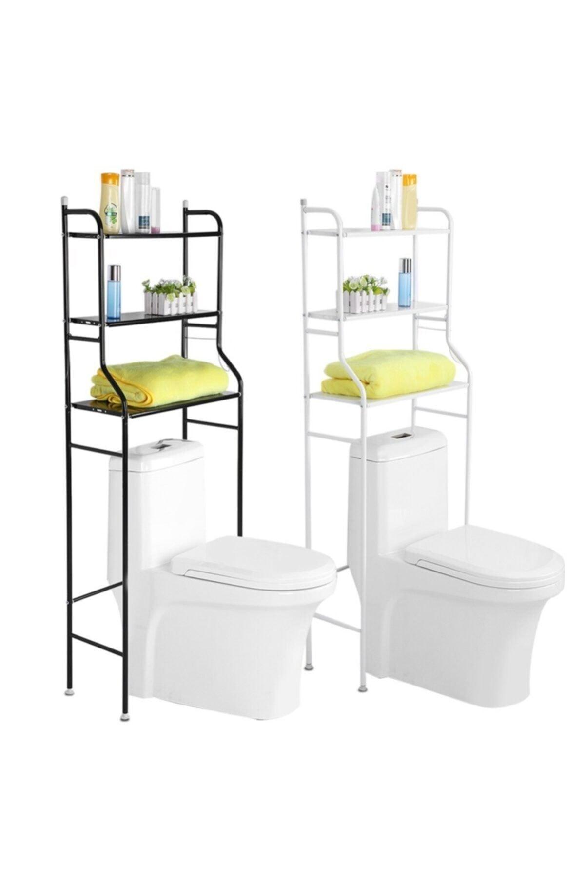 Black Toilet Top Organizer Bathroom Cabinet - Swordslife