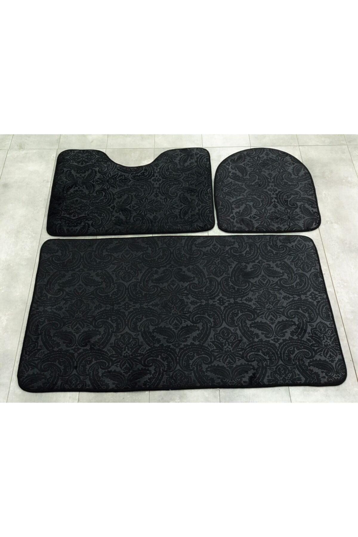 Black Ultrasoft Patterned Set of 3 WC Pans