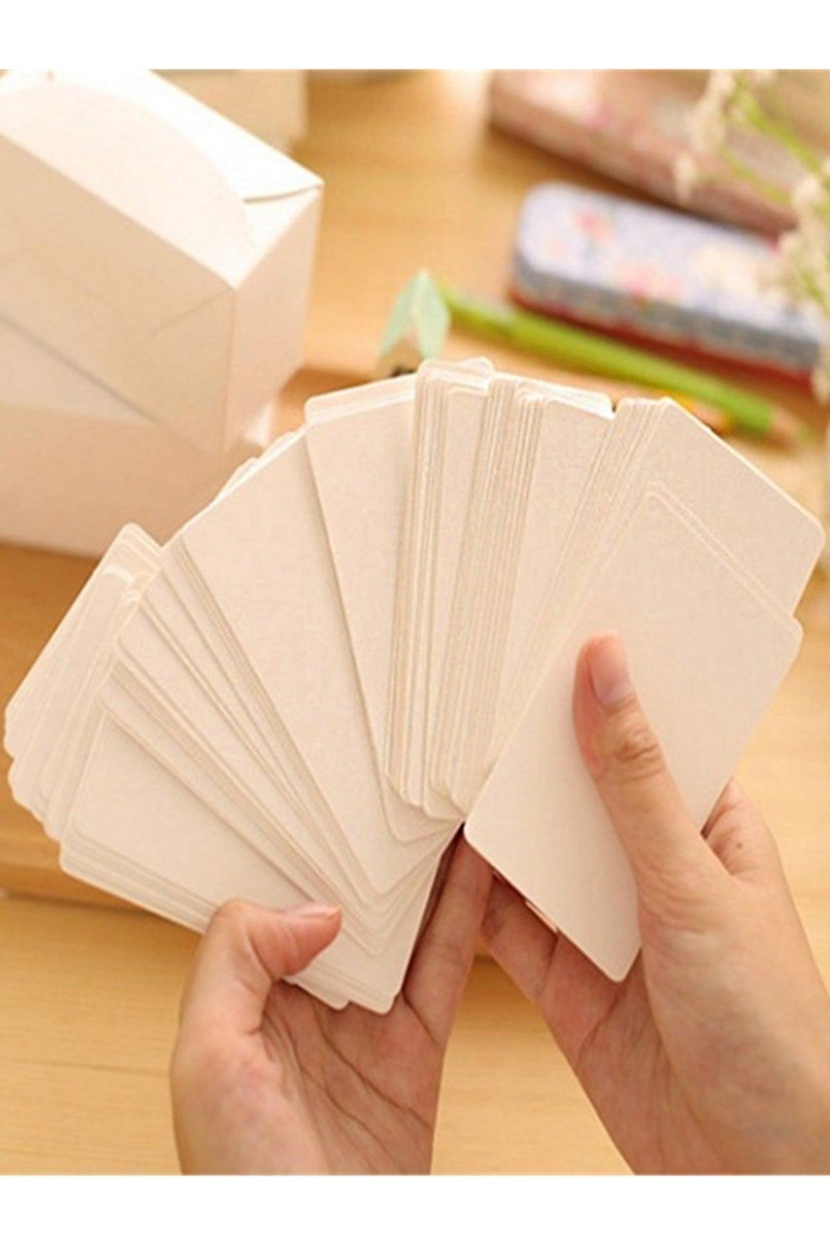 Blank White Word Cards Sticker - 5.5x8.5cm