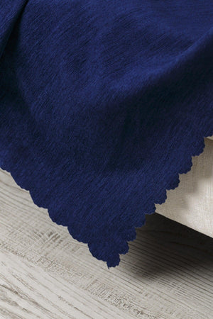 Navy Blue Chenille Double Sided Sofa Bed Armchair