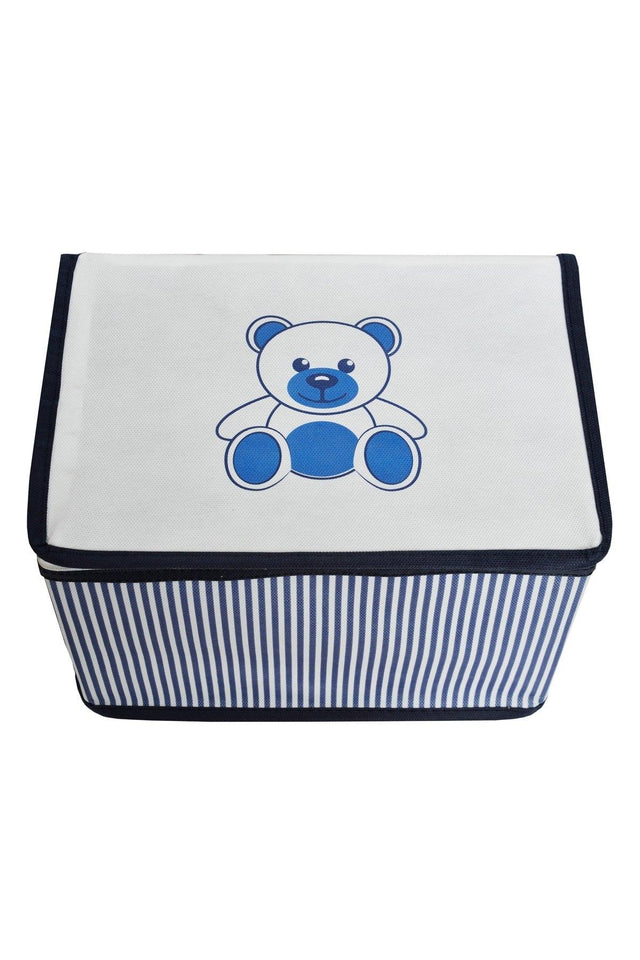 Dark Blue Teddy Bear Pattern Small Baby Bag 32 X