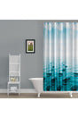 Blue Bathroom Curtain-stone Pattern Colorful Shower Curtain, Single Wing Tub Curtain-180x200cm Bathroom Shower Curtain - Swordslife