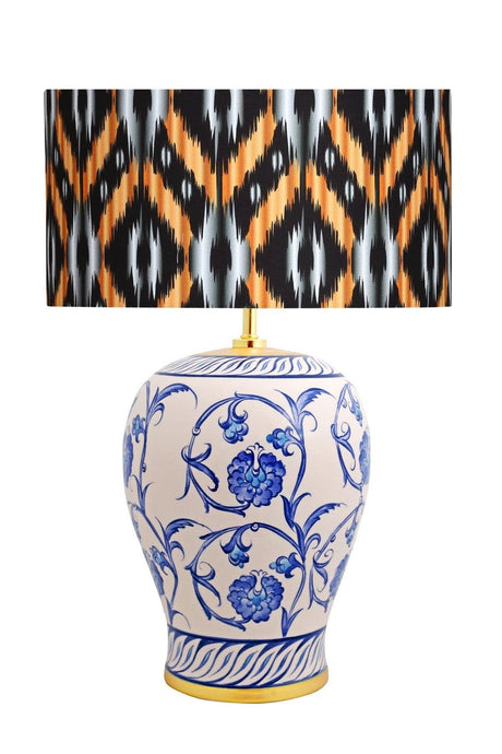 Blue Blanc Ceramic Lampshade - Swordslife