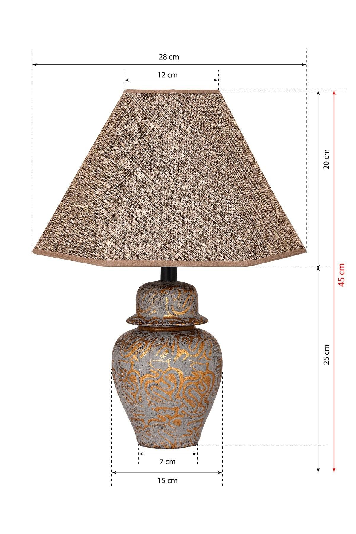 Boite Ceramic Lampshade Gray Gold Srmk-53 - Swordslife