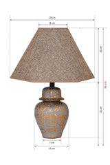 Boite Ceramic Lampshade Gray Gold Srmk-53 - Swordslife