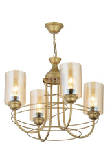 Bolivar 4-Piece Tumbled Cylinder Glass Luxury Upward Facing Chandelier - Swordslife