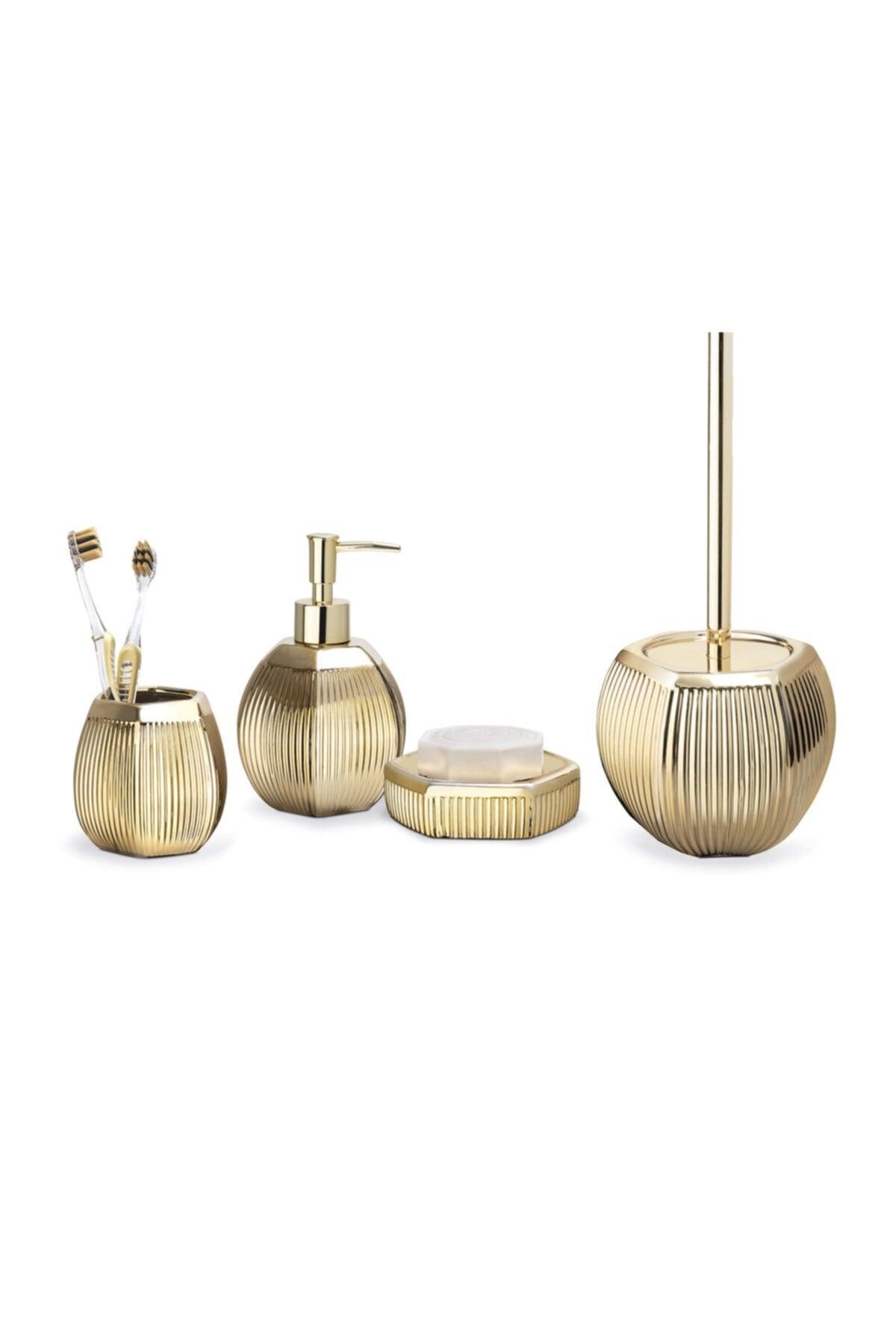 Bonar 4 Piece Bath Set - Gold