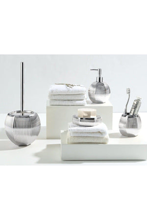 Bonar 4 Piece Bath Set - Silver - Swordslife