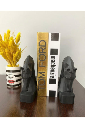 Book Holder Cubic Horse Figured 2 Pcs Black Color - Swordslife
