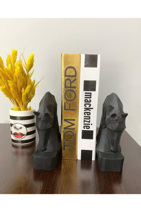 Book Holder Cubic Horse Figured 2 Pcs Black Color - Swordslife