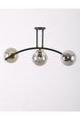 Bow Black 3 Lamp Smoked Glass Chandelier - Swordslife