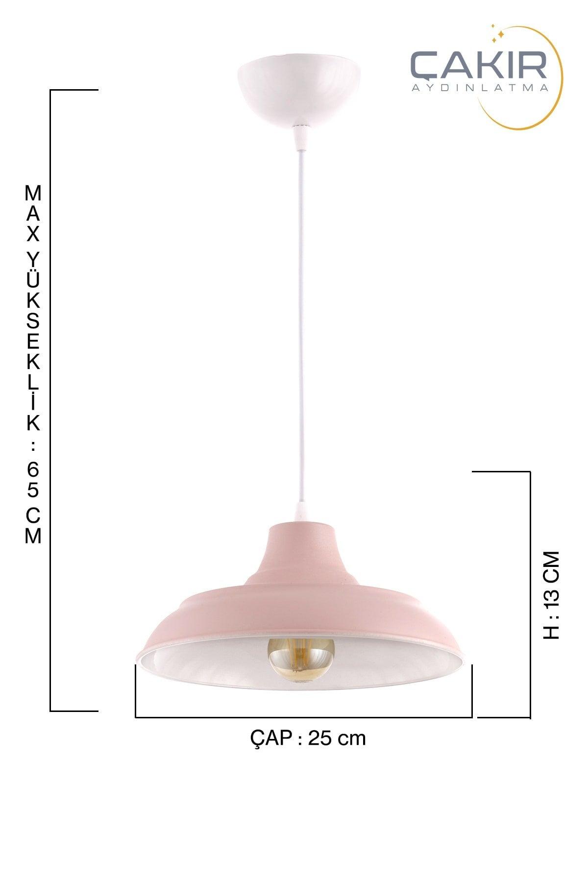 Bow Rolled Pink Single Pendant Lamp Chandelier - Çakır Chandelier - Swordslife