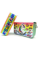 Pencil Case Unicorn Green Cool Style Kawai