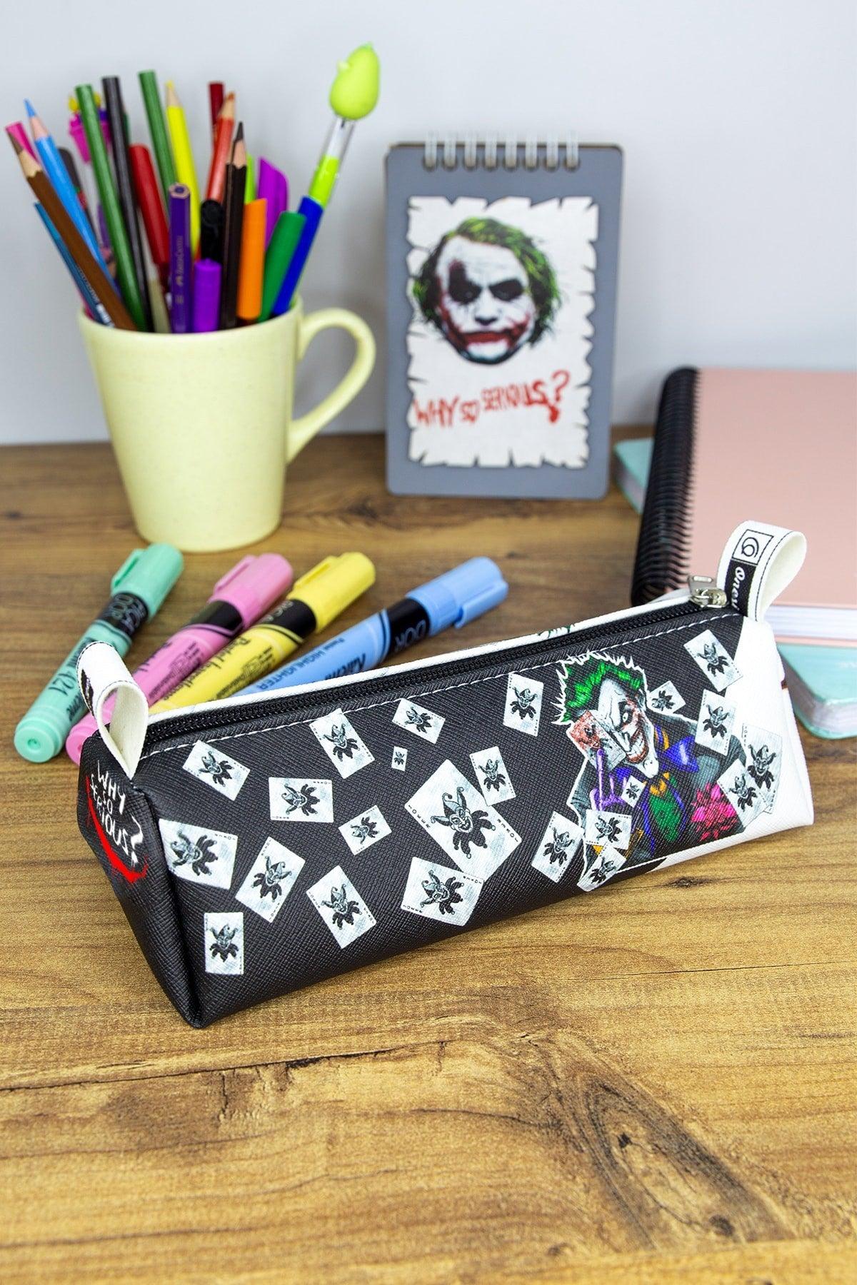 Pencil Case Joker Themed Triangle Design Vegan