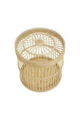 Box,bamboo, Bamboo Box with Round Lid, Small, Diameter:16cm. - Swordslife