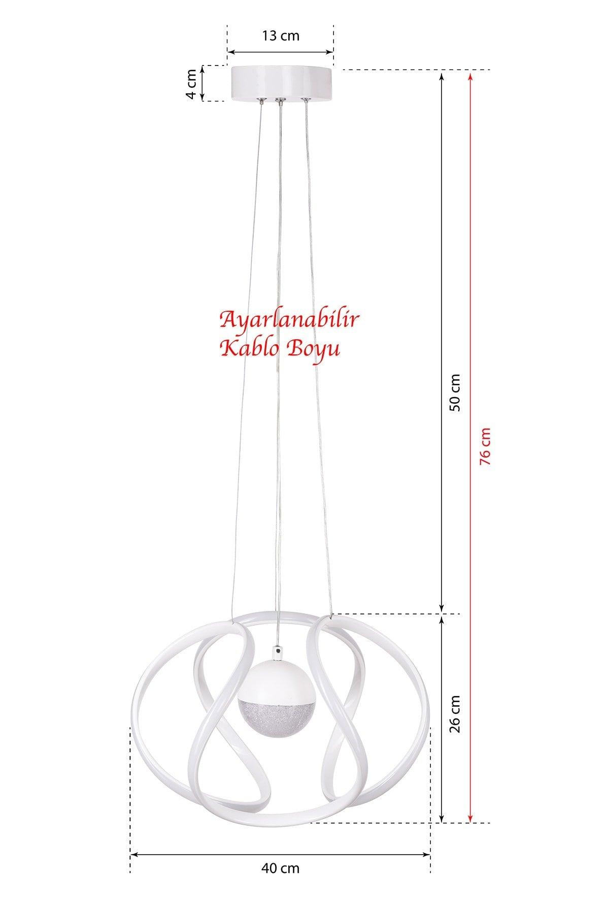 Bretzel Led Chandelier White - Swordslife