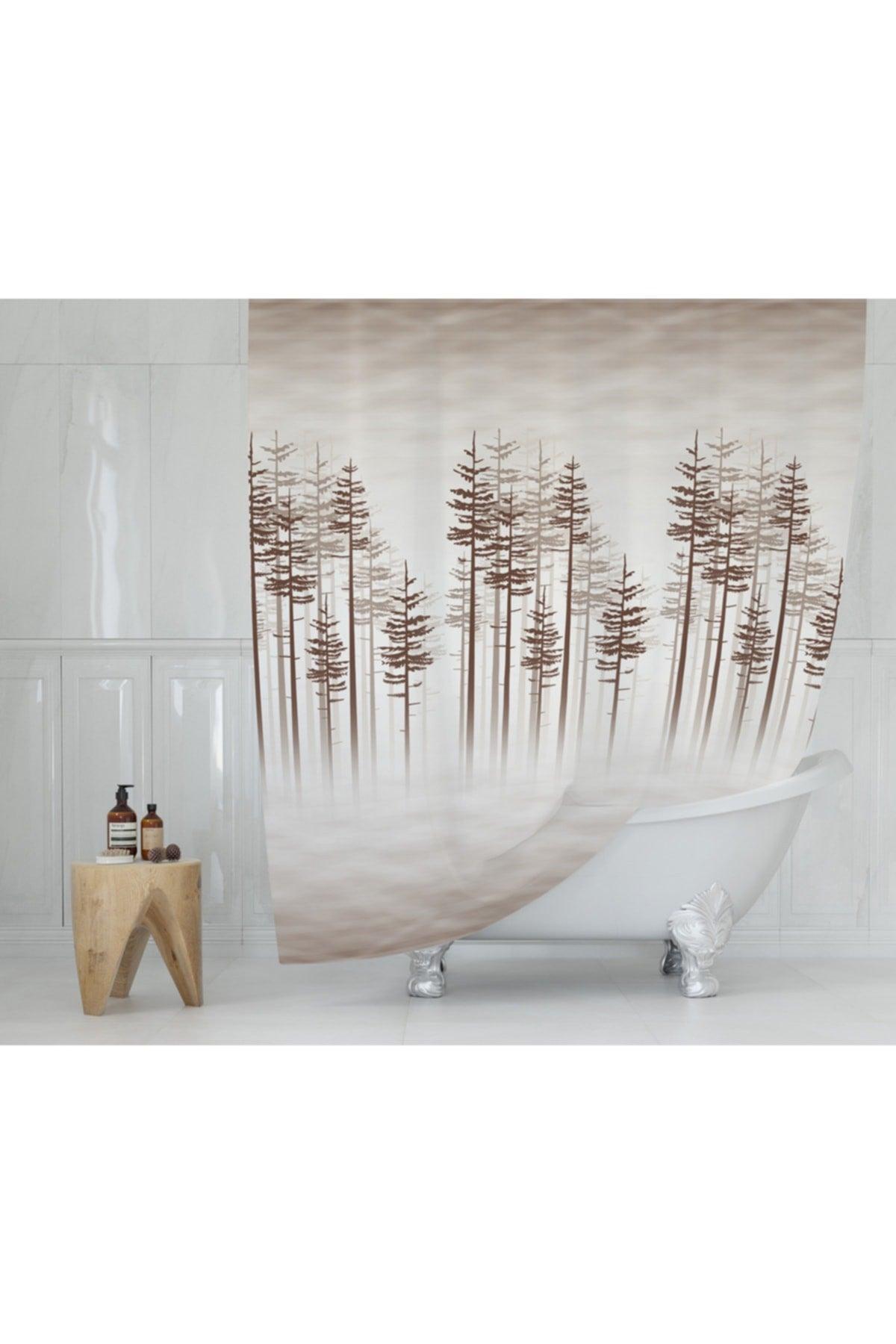 Brown Tub Curtain