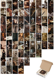 Brown Retro Wall Poster Set - Adhesive Back Vintage Collage Set - 70 Pieces - 10cm*15cm - Swordslife