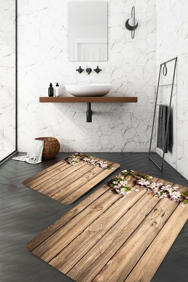 Brown Wooden Bath Mat - Swordslife