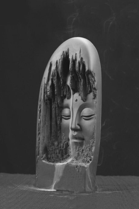 Buddha Incense Holder Decorative Burner Ambient Fragrance Black - Swordslife