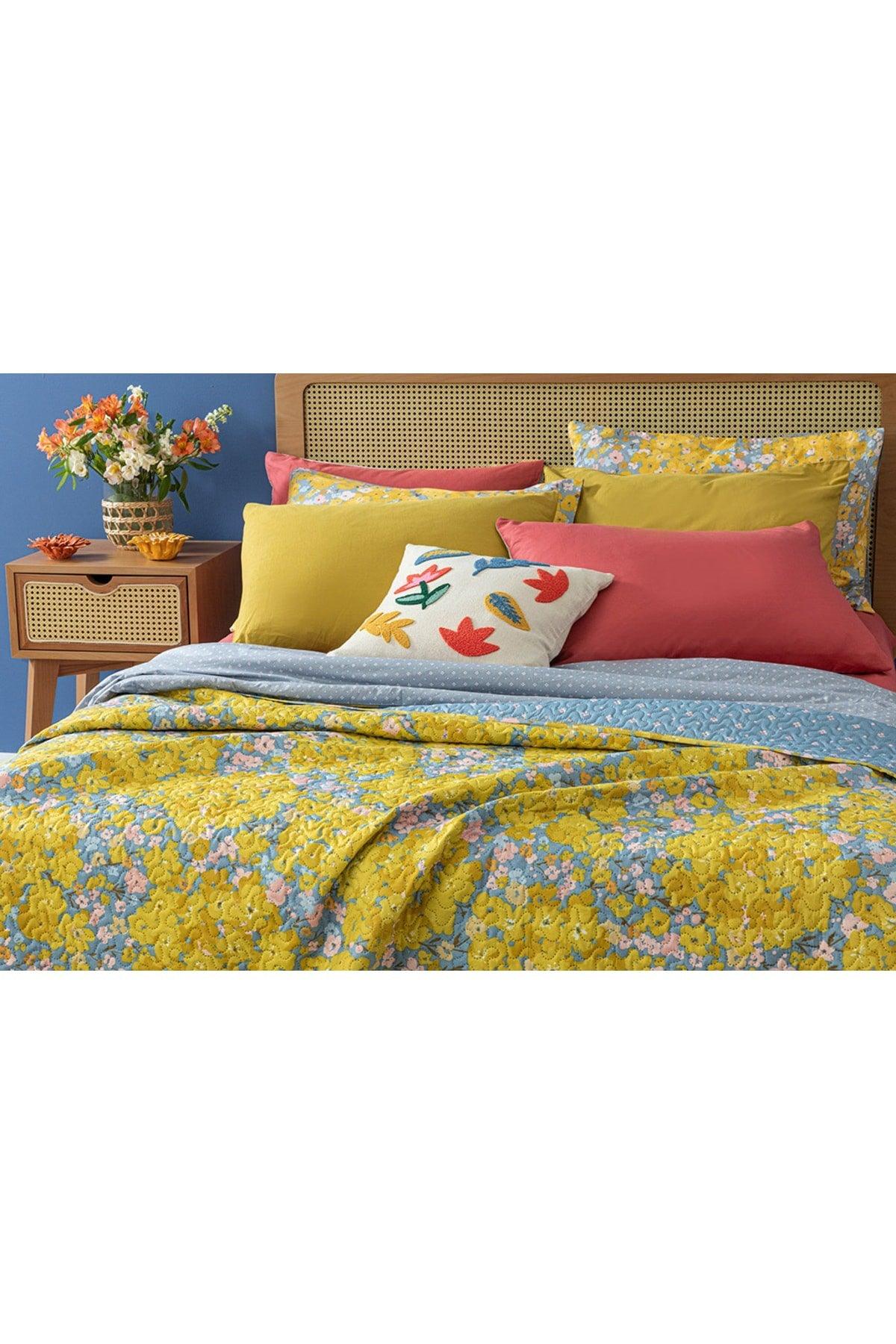 Buttercup Double Multi-Purpose Bedspread 200x220 Cm Yellow - Swordslife