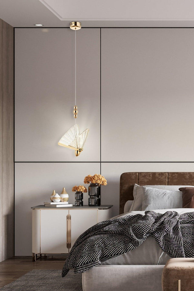 Butterfly 20 Cm 3 Color Led Yellow Single Chandelier - Swordslife