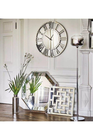 Large Size Decorative Mirrored Plexiglass Wall Clock 50 Cm - Swordslife