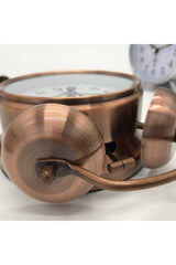 Large Size Tumbled Copper Double Chime Alarm Alarm Clock Flowing Seconds Luminous Desk Clock Nostalgic - Swordslife