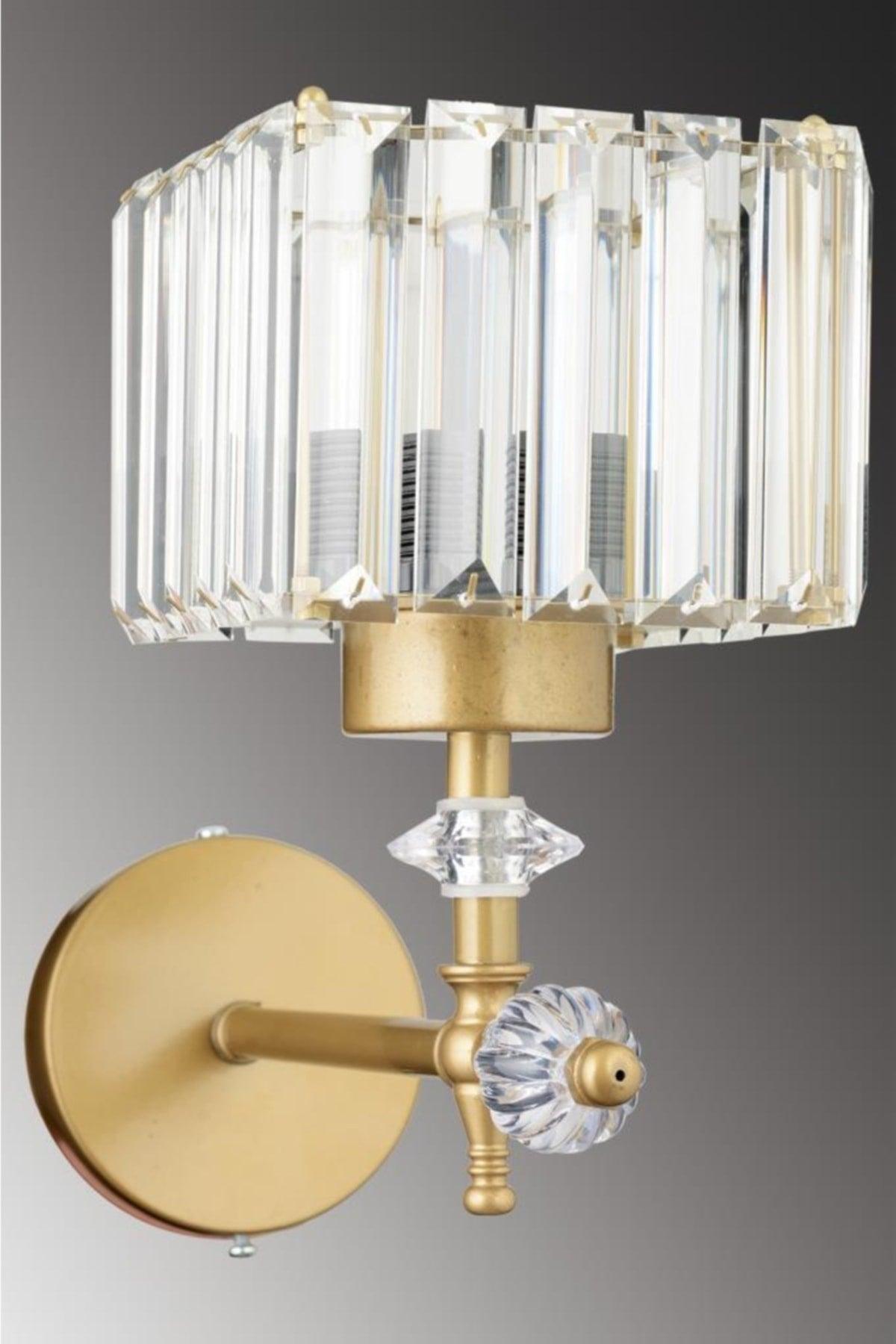 Cabo Single Tumbled K-10 Crystal Stone Wall Sconce - Swordslife