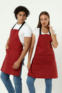 Cafe, Barista, Hairdresser, Kitchen, Chef, Painter And Florist Aprons Stain Resistant Claret Red Apron - Swordslife