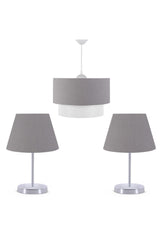 Pasta Single Pendant Lamp Chandelier And Lara Chrome Lampshade Set Anthracite Ayd-2643 - Swordslife