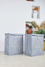 Laundry Basket 2 'Set Felt Dirty Basket Gray Gray 41x30x55 - Swordslife