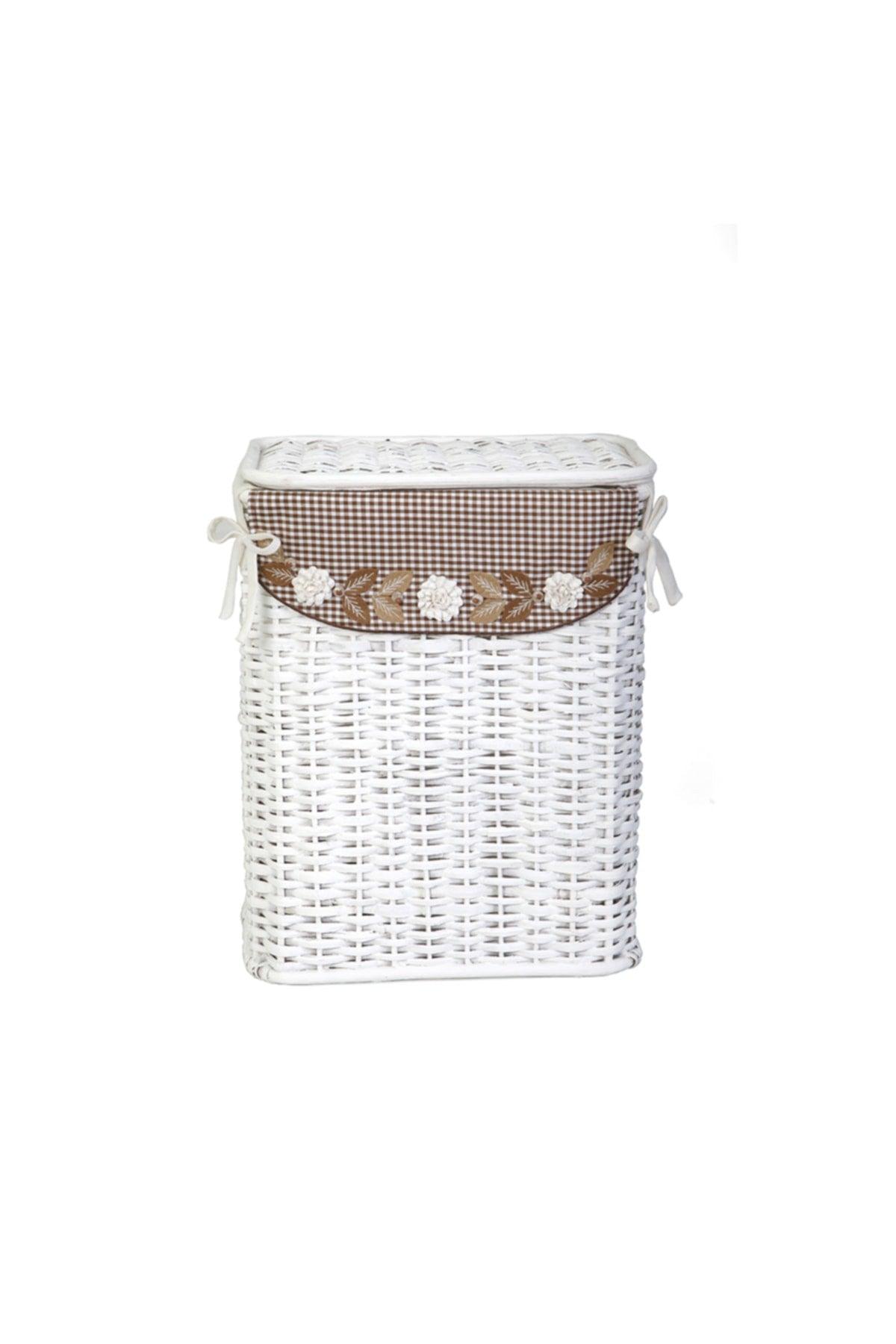 Laundry Basket,rattan White Autumn, Small - Swordslife