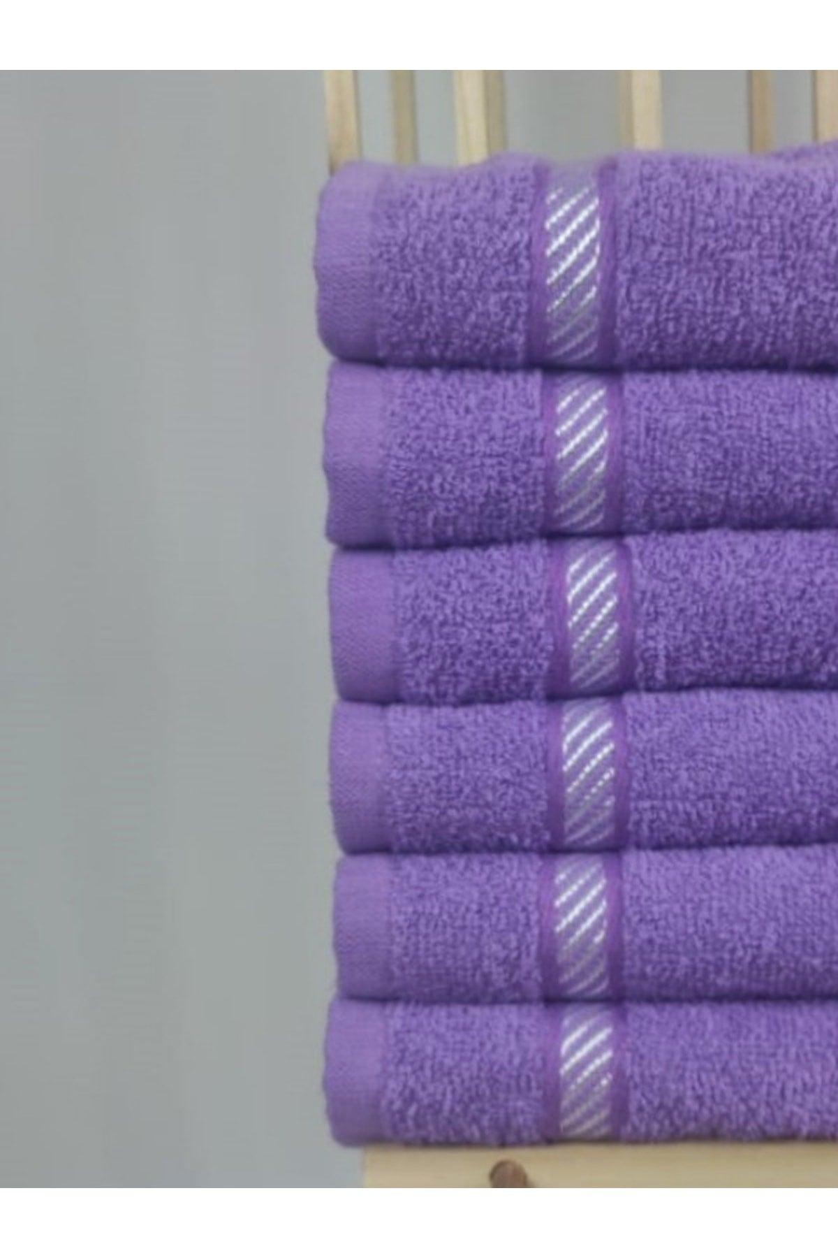 Can 6 Pcs. Purple Color Water Absorbent Cotton 28x50 Kitchen Towel/Drying Cloth 646 grams - Swordslife