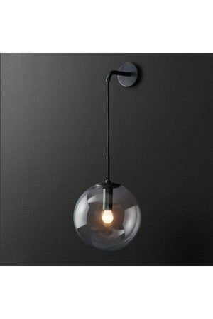 Cane Modern Design Living Room - Hall - Black Color Smoked Glass Wall Sconce - Swordslife