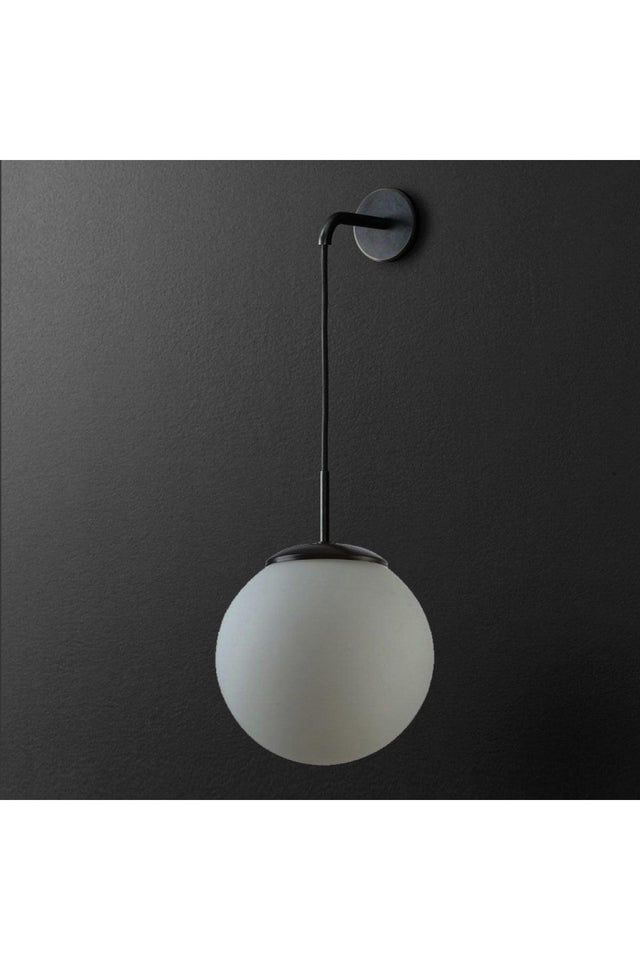 Walking Stick Modern Design Living Room - Hall - Black Color White Glass Wall Sconce - Swordslife